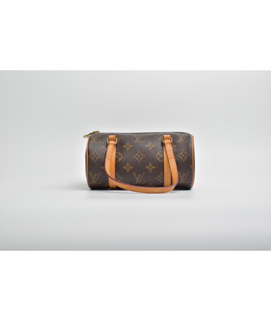 LOUIS VUITTON Коричневая сумка с короткими ручками из канвы, фото 10