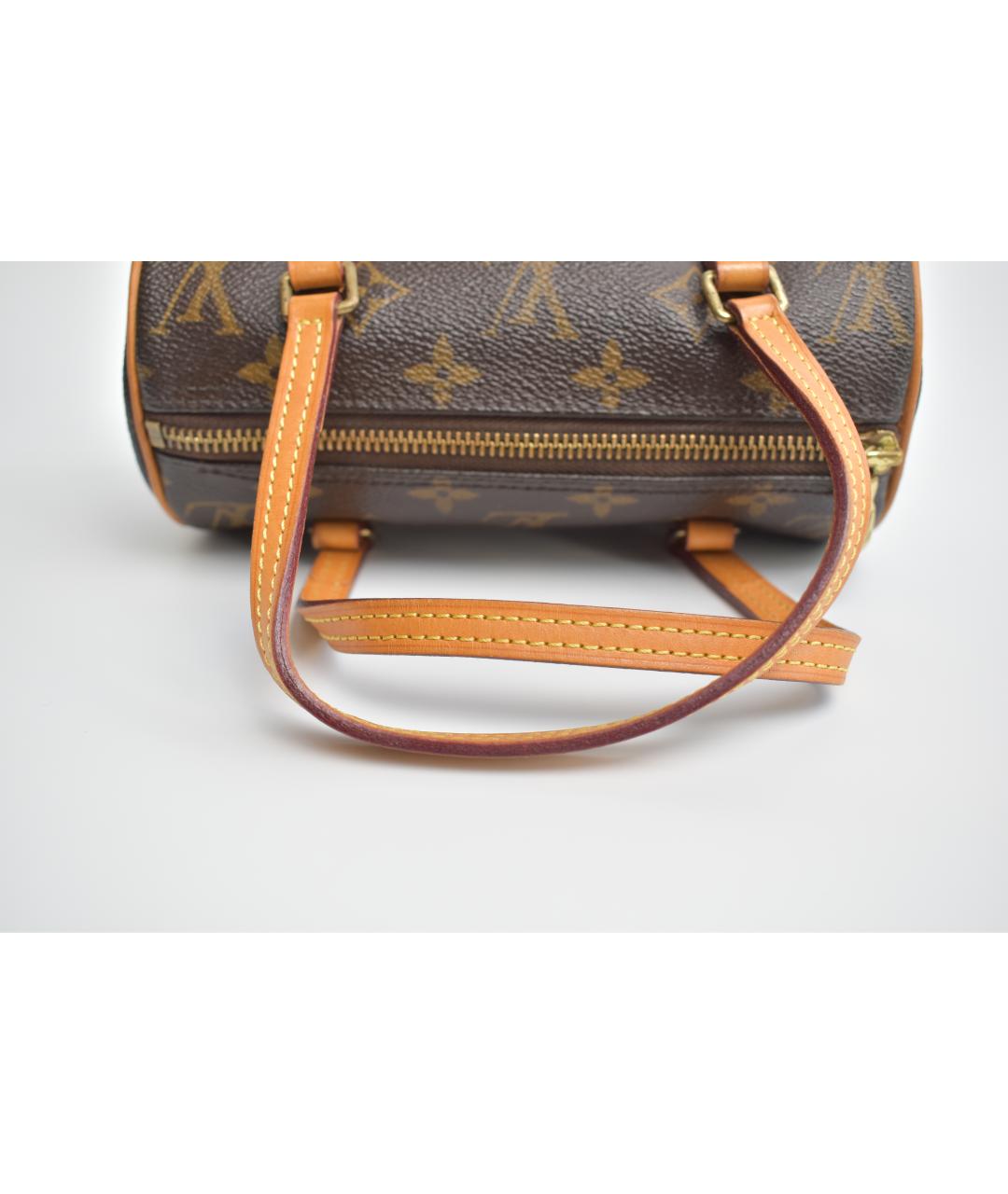 LOUIS VUITTON Коричневая сумка с короткими ручками из канвы, фото 8