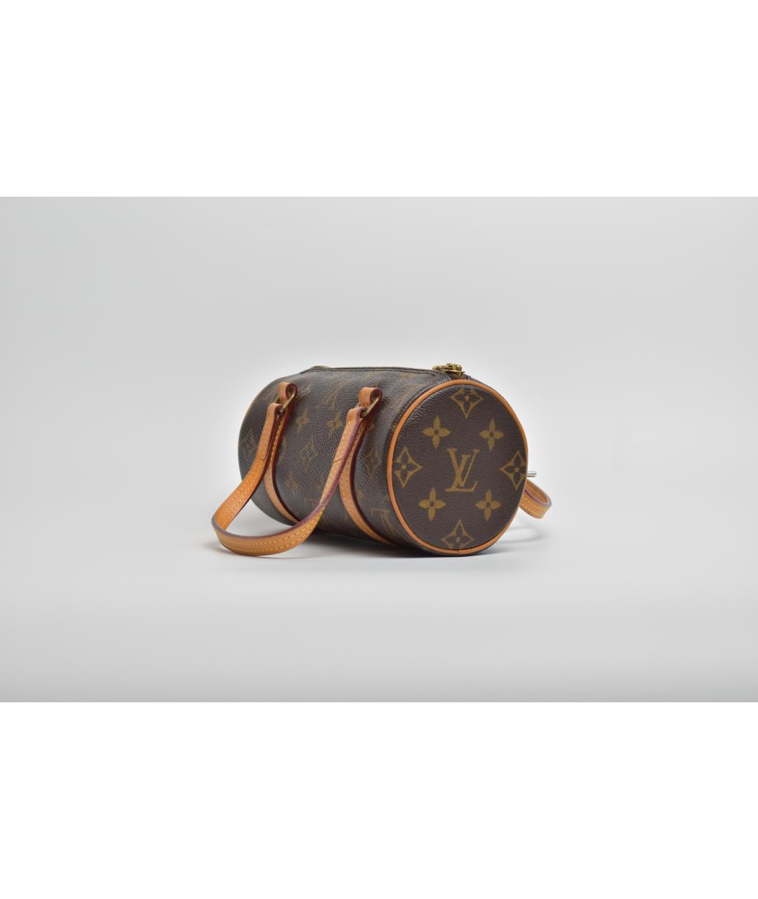 LOUIS VUITTON Коричневая сумка с короткими ручками из канвы, фото 2