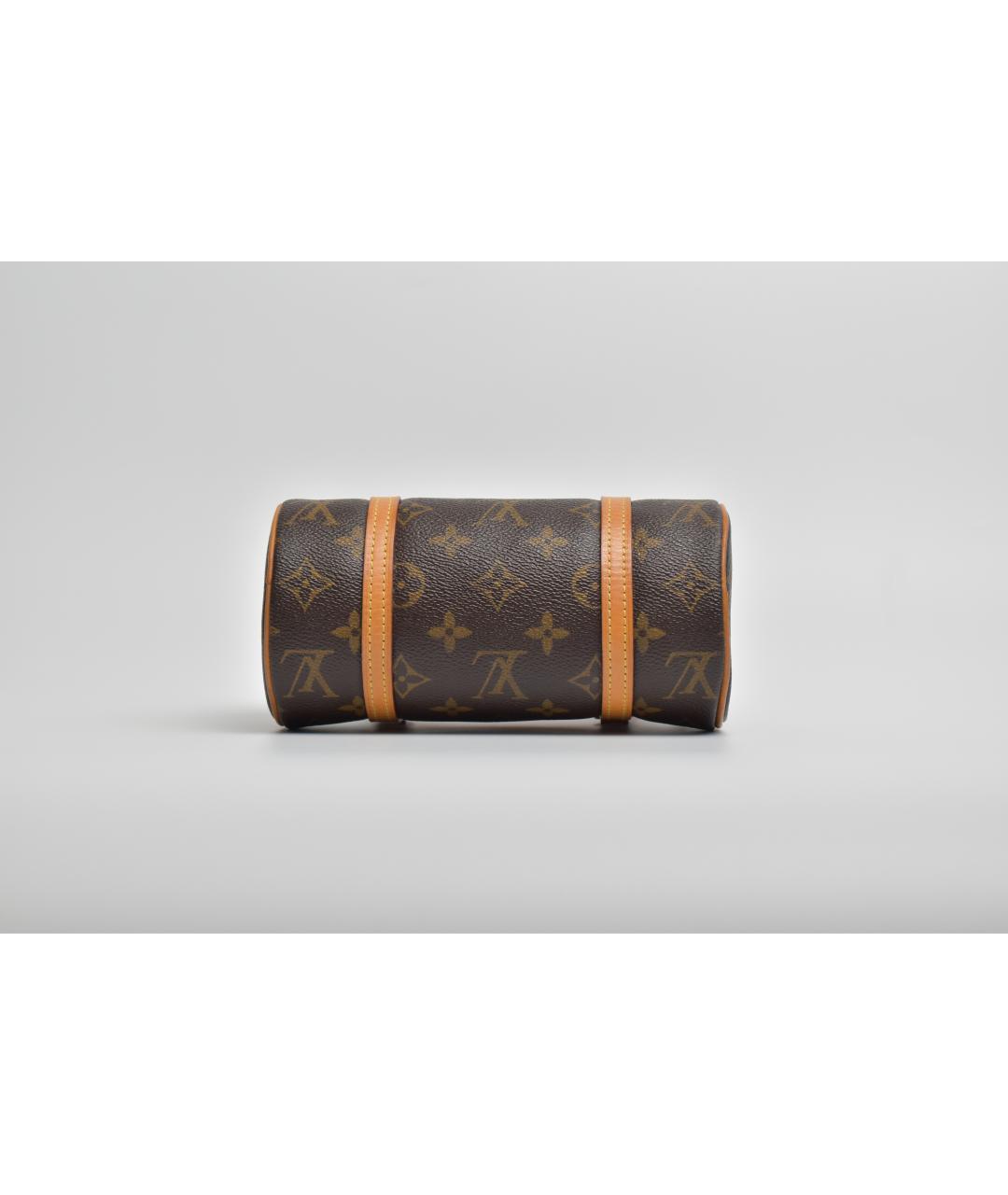 LOUIS VUITTON Коричневая сумка с короткими ручками из канвы, фото 5