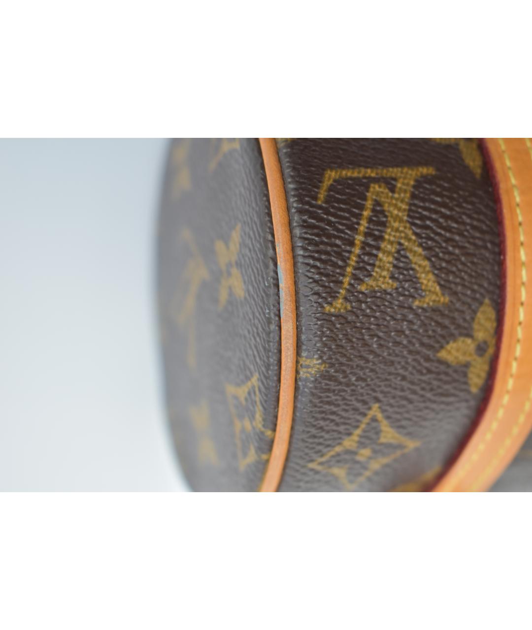 LOUIS VUITTON Коричневая сумка с короткими ручками из канвы, фото 6