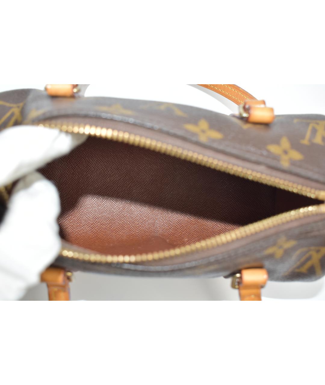 LOUIS VUITTON Коричневая сумка с короткими ручками из канвы, фото 4