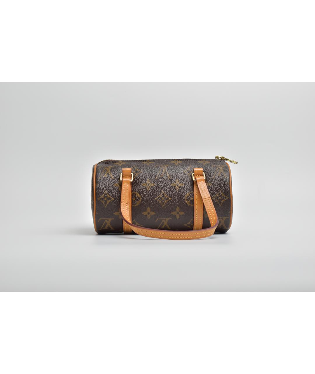 LOUIS VUITTON Коричневая сумка с короткими ручками из канвы, фото 3