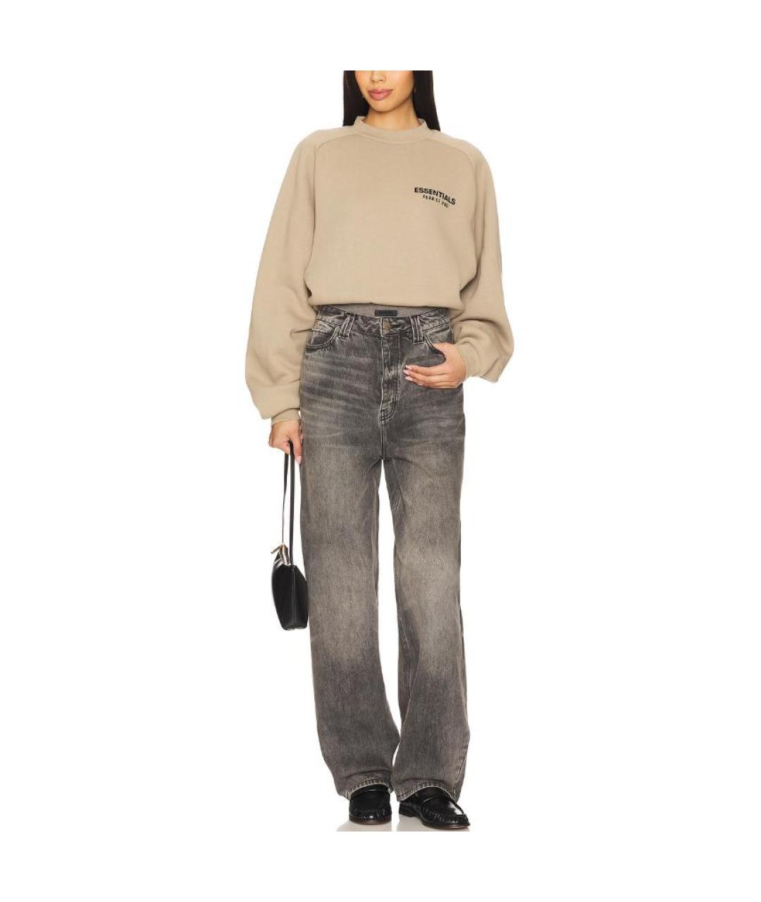 FEAR OF GOD ESSENTIALS Черные прямые джинсы, фото 3