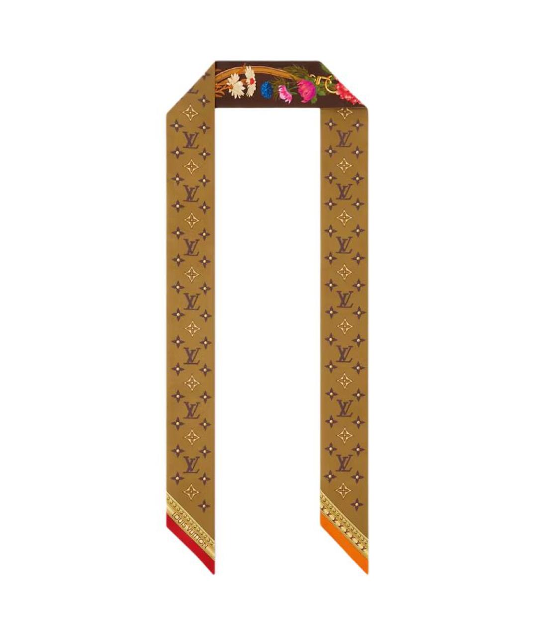 LOUIS VUITTON Коричневый шарф, фото 2