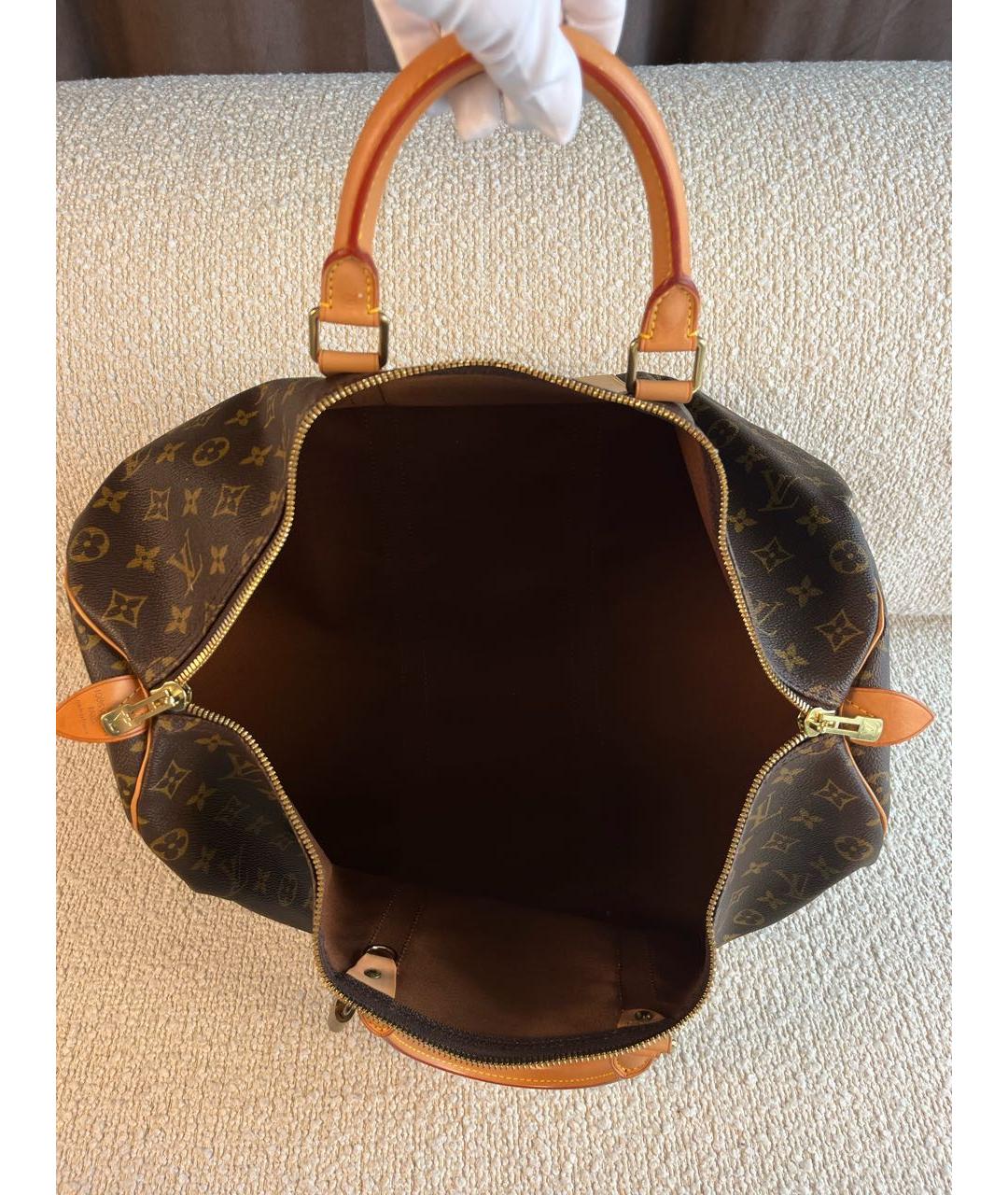 LOUIS VUITTON Коричневая дорожная/спортивная сумка из канвы, фото 4