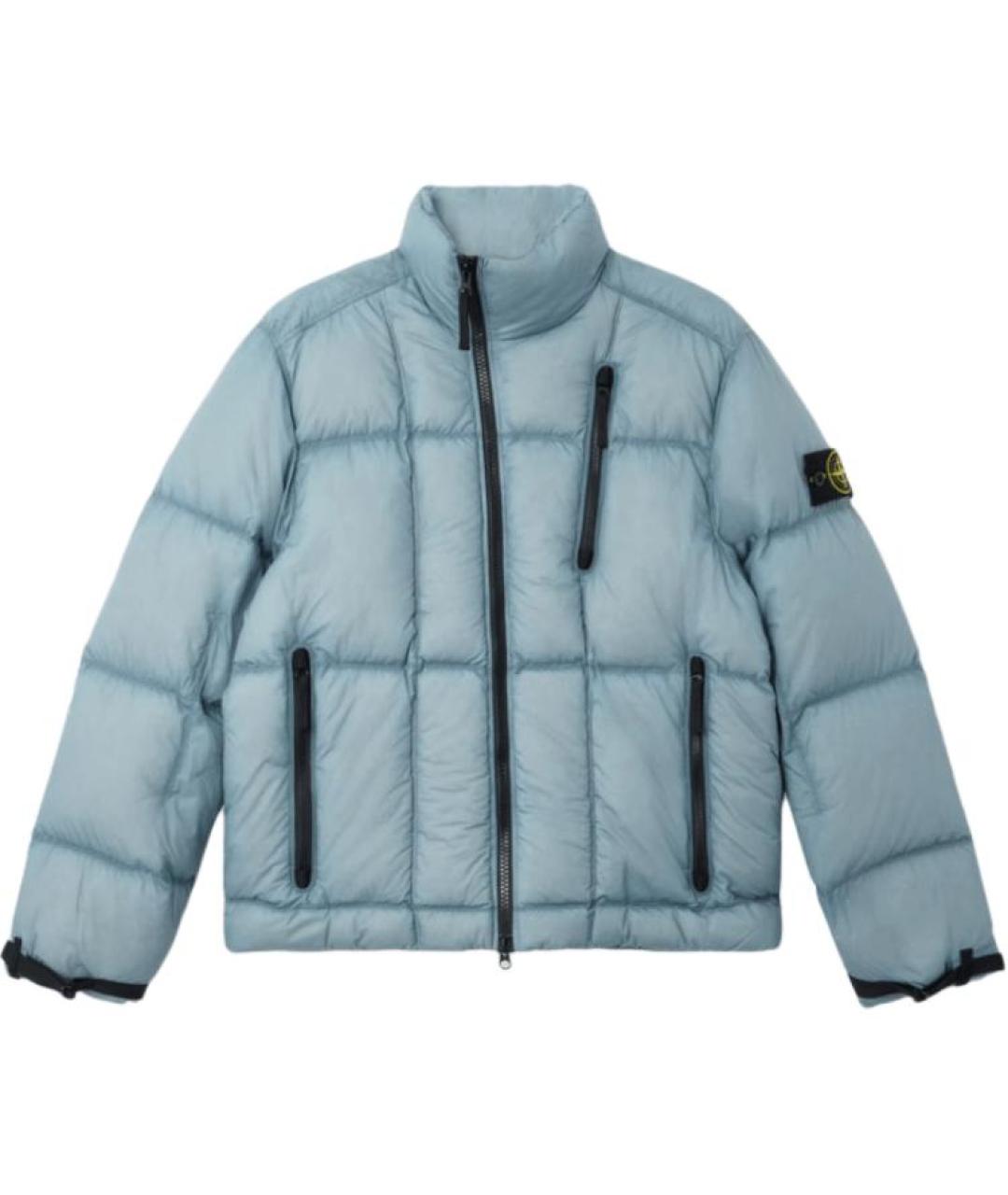 STONE ISLAND Голубой пуховик, фото 1