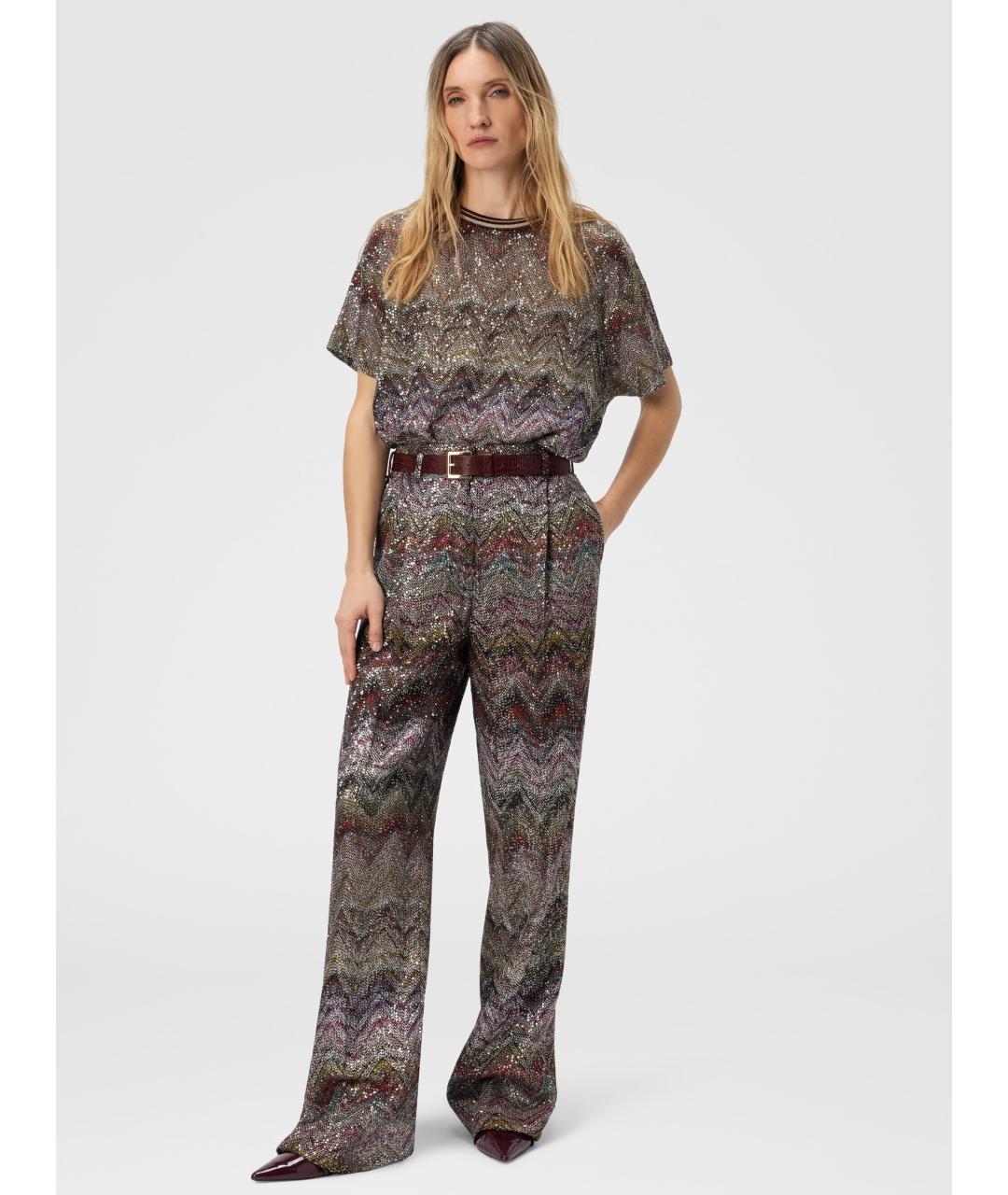 MISSONI Мульти вискозные прямые брюки, фото 2
