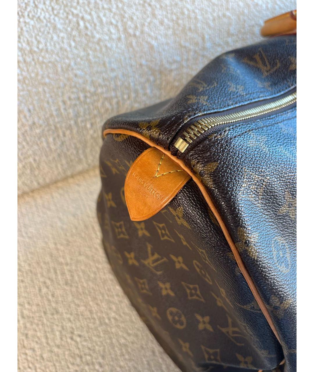 LOUIS VUITTON Коричневая дорожная/спортивная сумка из канвы, фото 8