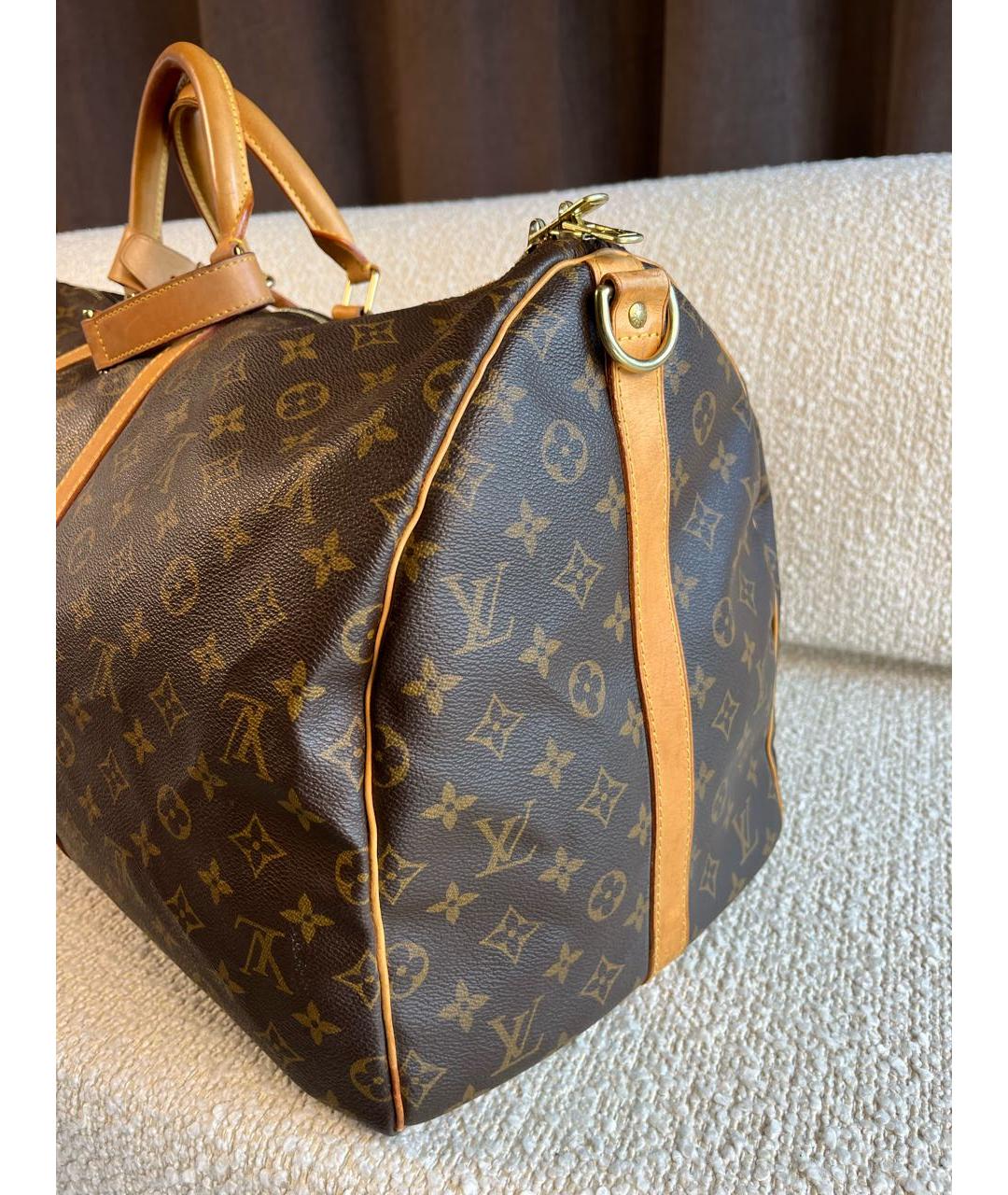 LOUIS VUITTON Коричневая сумка с короткими ручками из канвы, фото 8