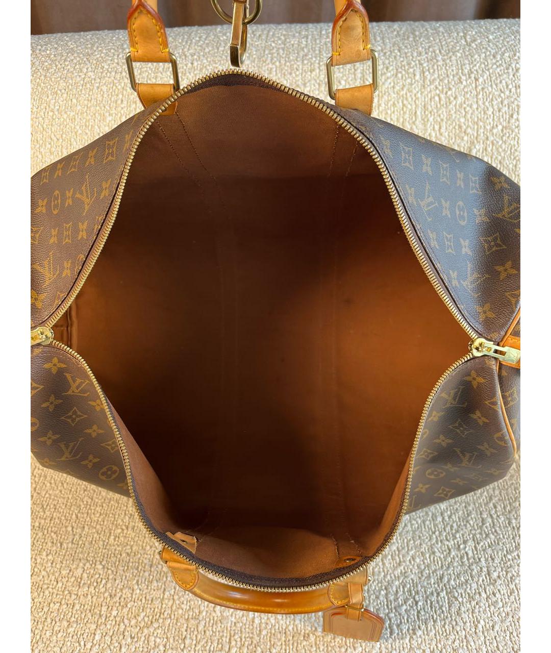 LOUIS VUITTON Коричневая сумка с короткими ручками из канвы, фото 4