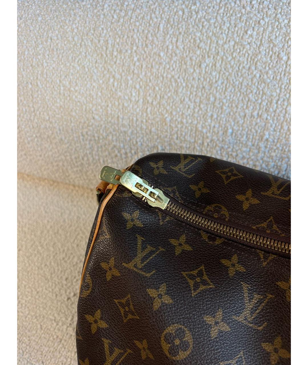 LOUIS VUITTON Коричневая сумка с короткими ручками из канвы, фото 6