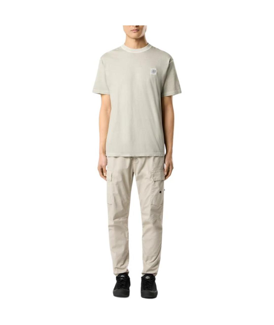 STONE ISLAND Серая футболка, фото 3