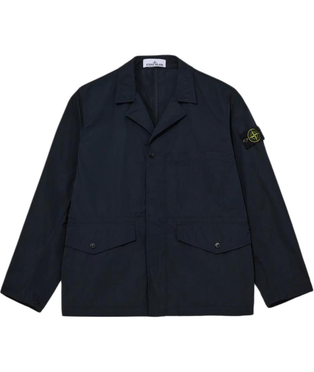 STONE ISLAND Темно-синяя куртка, фото 1