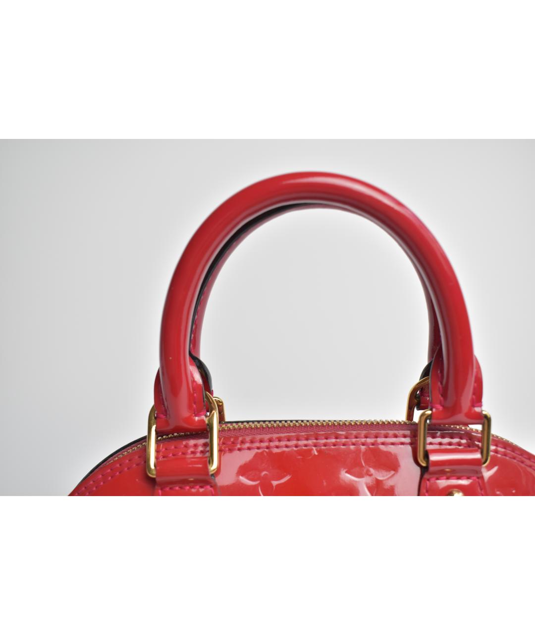 LOUIS VUITTON Красная кожаная сумка через плечо, фото 9