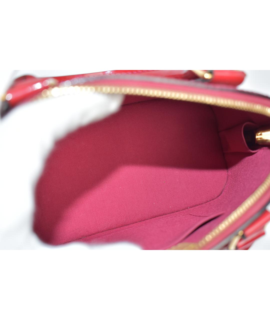 LOUIS VUITTON Красная кожаная сумка через плечо, фото 4