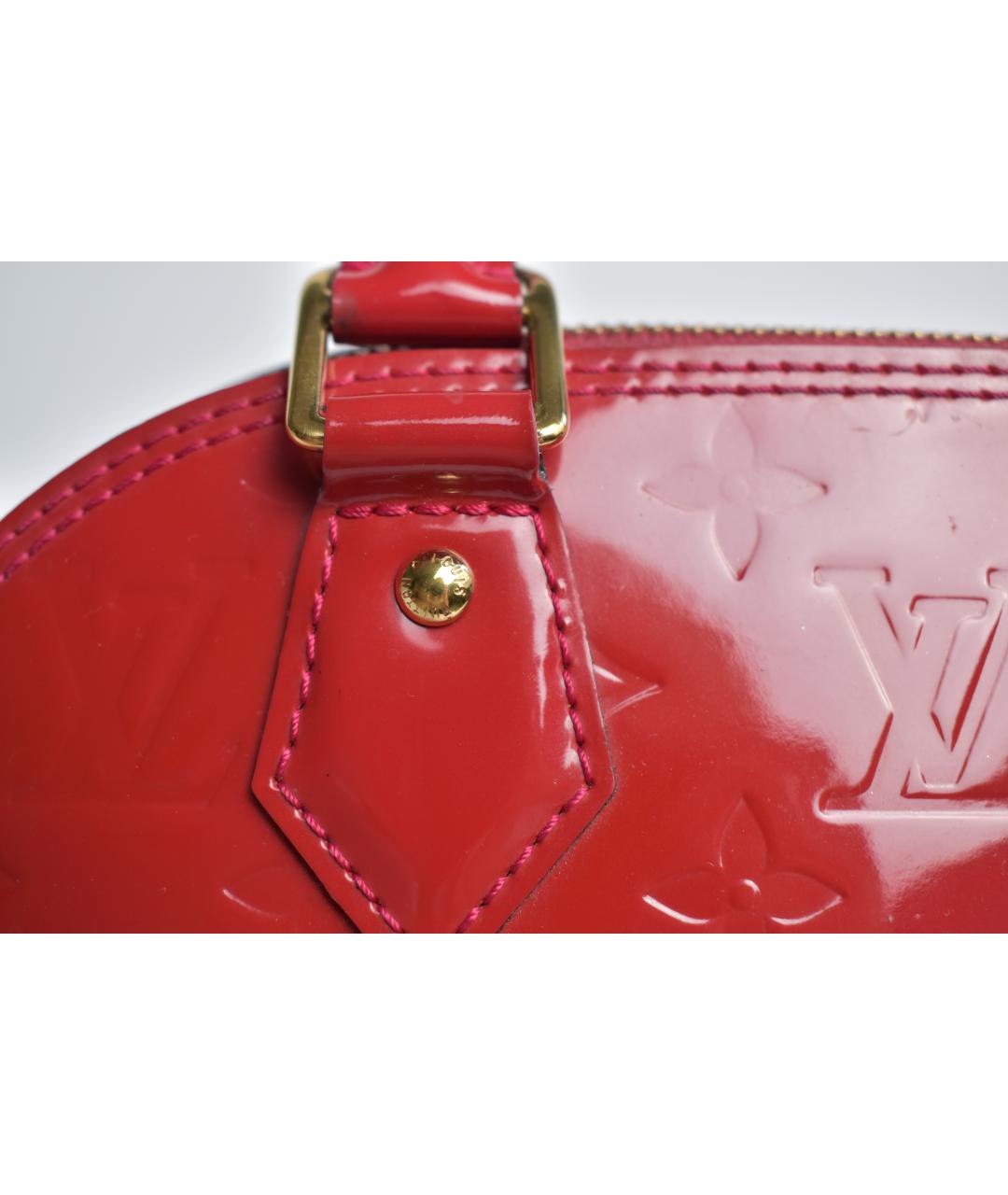 LOUIS VUITTON Красная кожаная сумка через плечо, фото 8