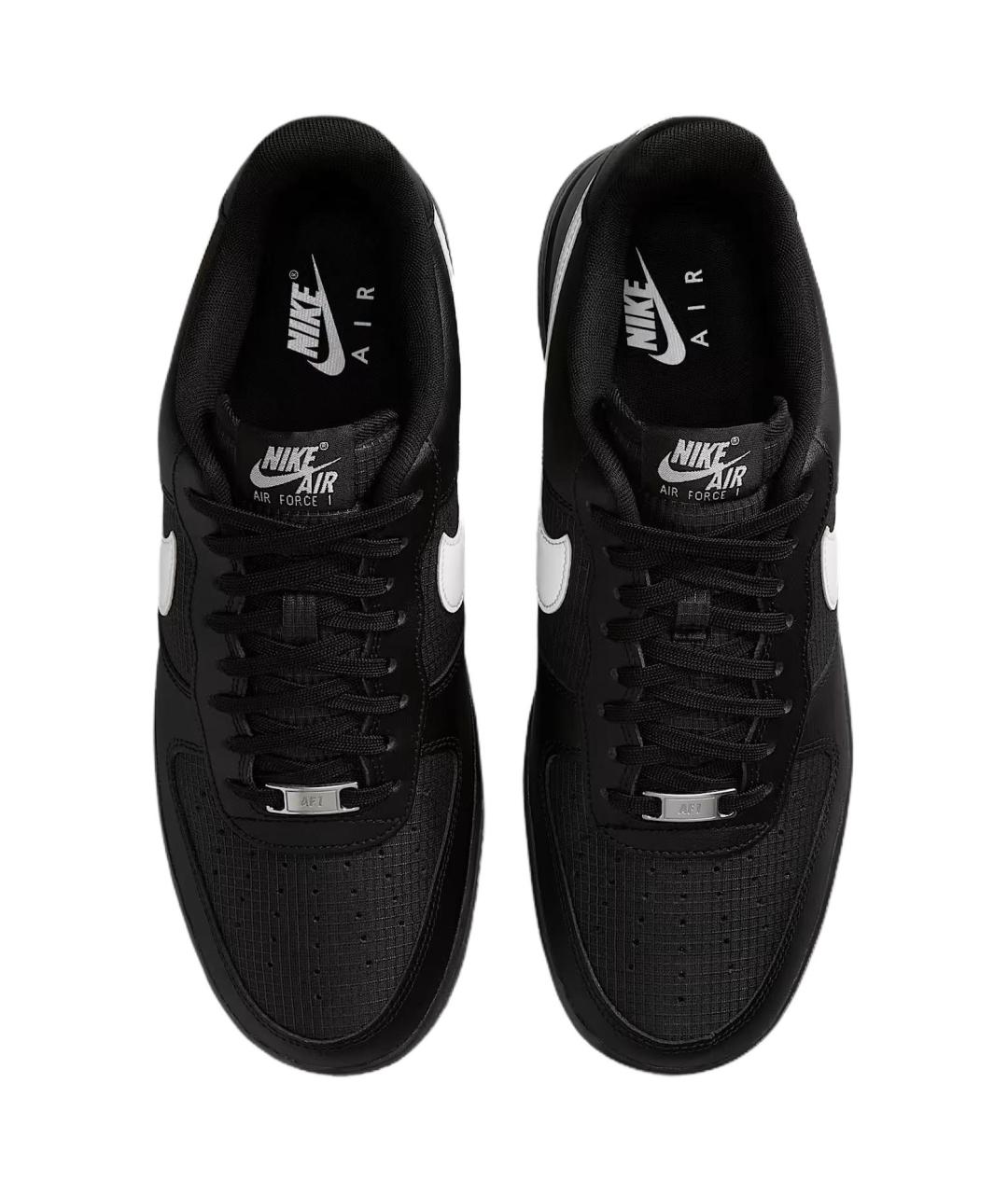 NIKE Черные кожаные низкие кроссовки / кеды, фото 4