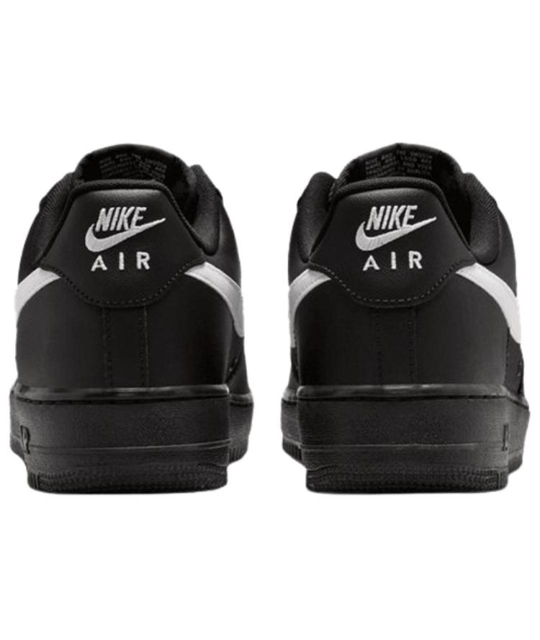 NIKE Черные кожаные низкие кроссовки / кеды, фото 5