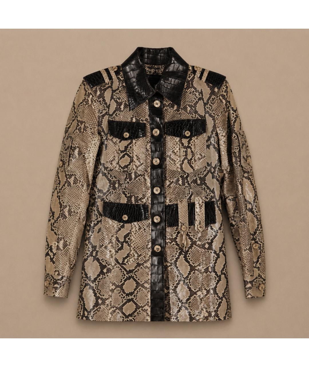 DOLCE&GABBANA Мульти пальто из экзотической кожи, фото 10