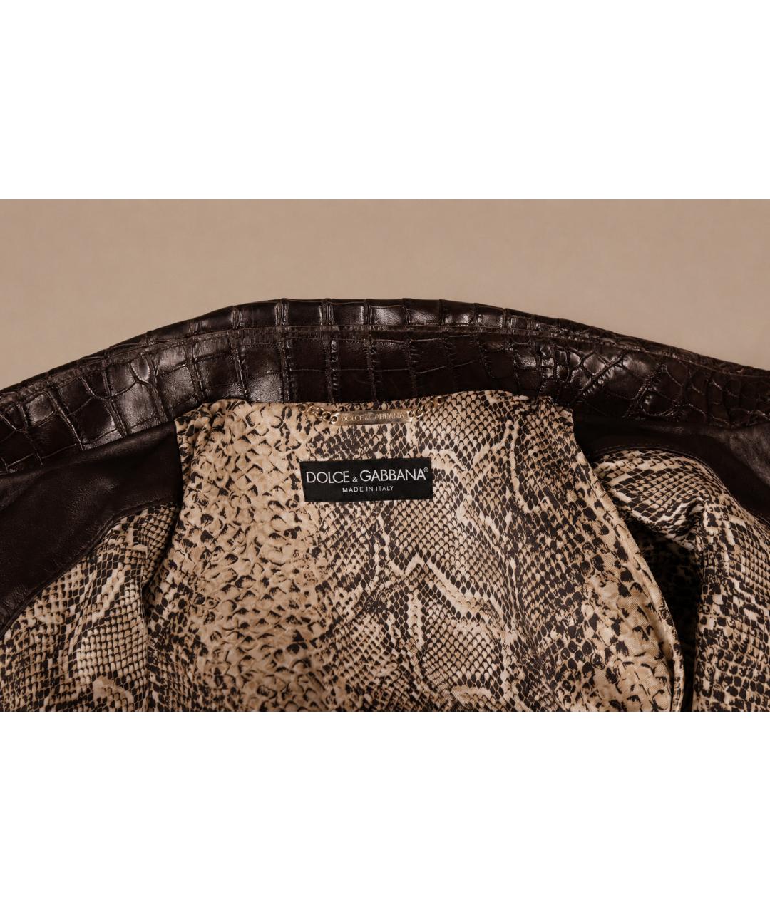 DOLCE&GABBANA Мульти пальто из экзотической кожи, фото 6