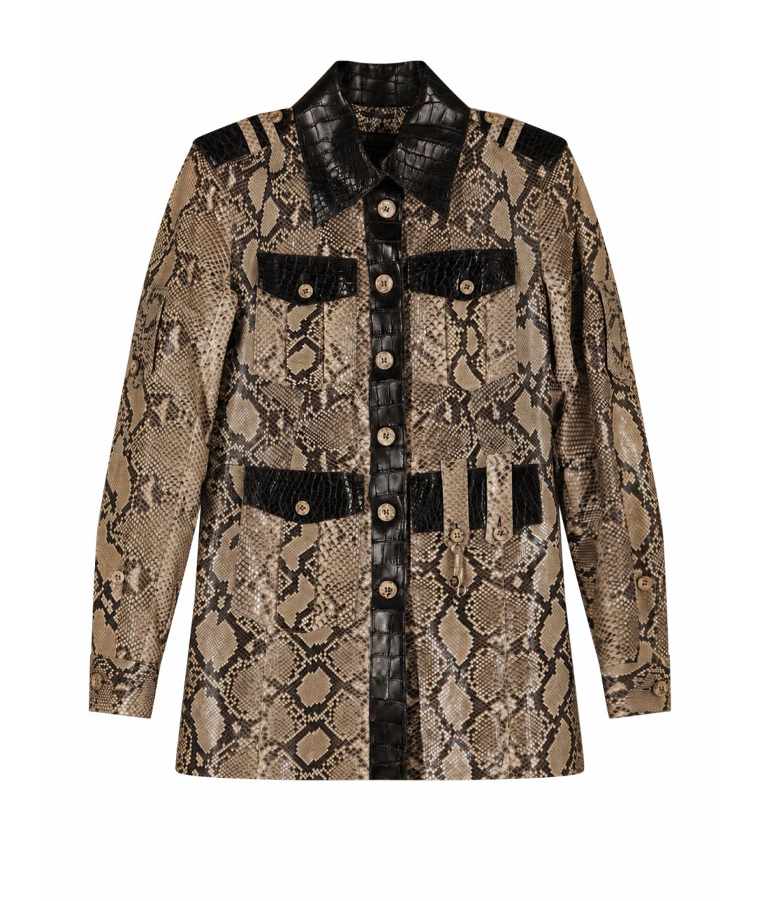 DOLCE&GABBANA Мульти пальто из экзотической кожи, фото 1