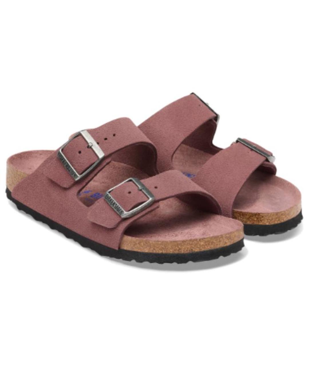 BIRKENSTOCK Розовые замшевые сандалии, фото 3