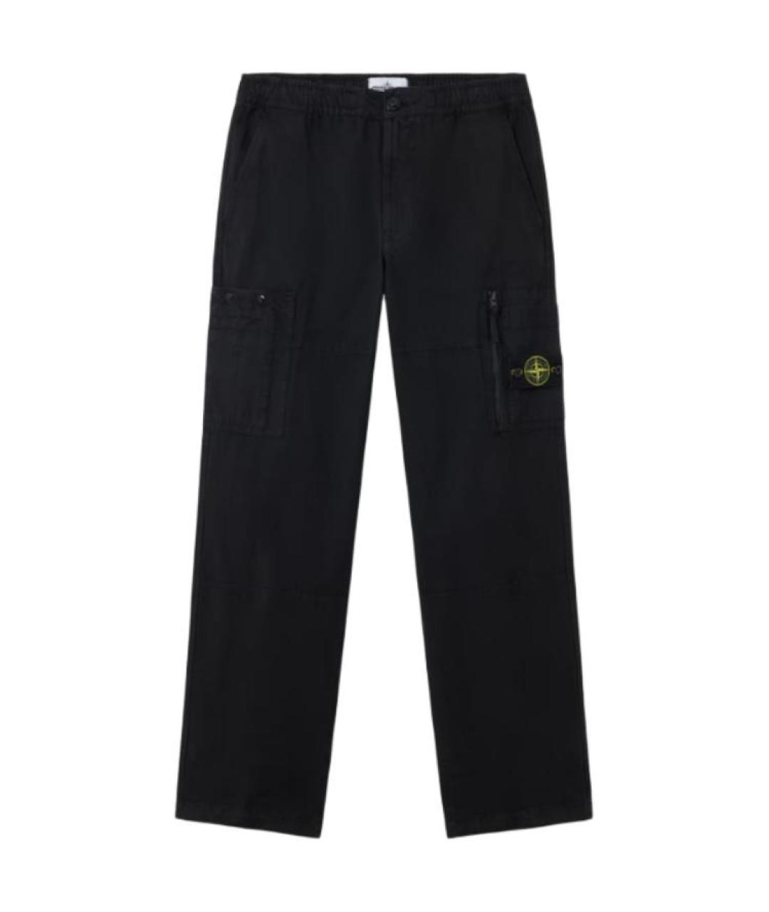 STONE ISLAND Черные брюки чинос, фото 1