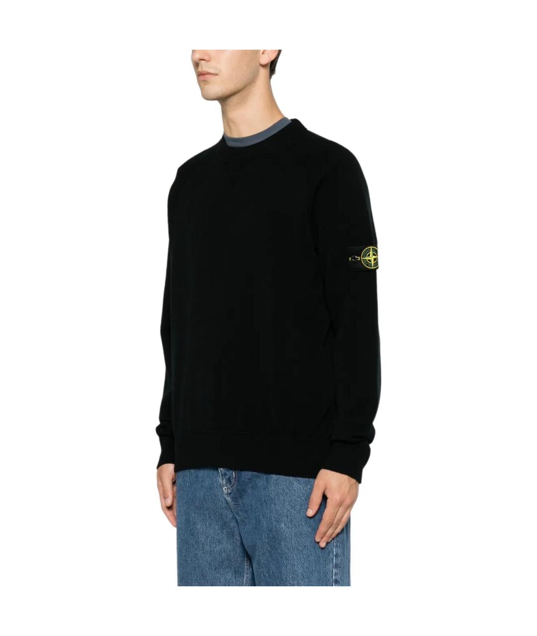 STONE ISLAND Черный джемпер / свитер, фото 4