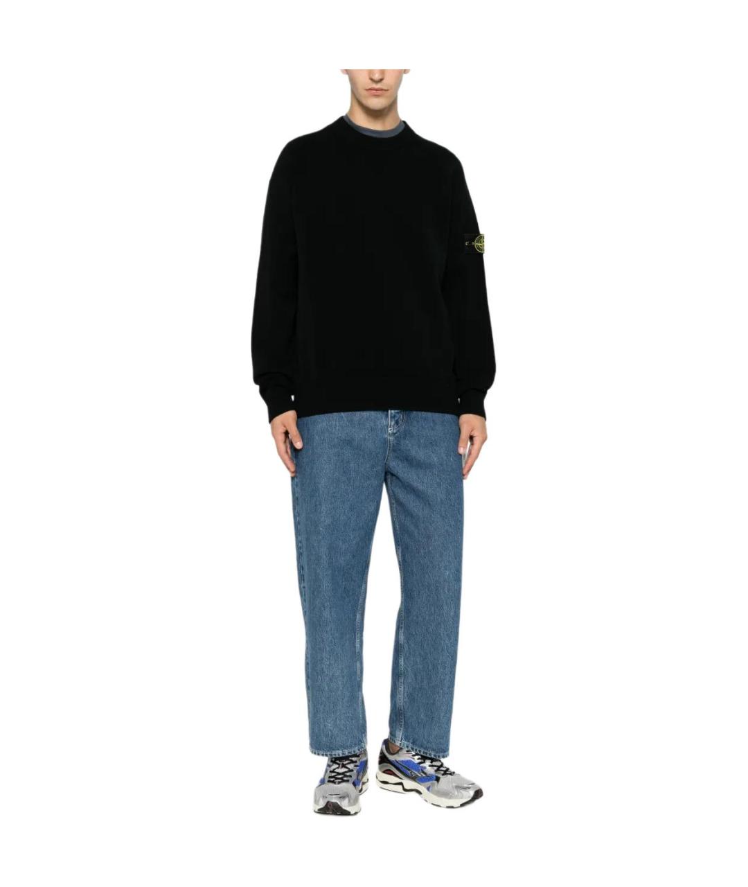STONE ISLAND Черный джемпер / свитер, фото 3