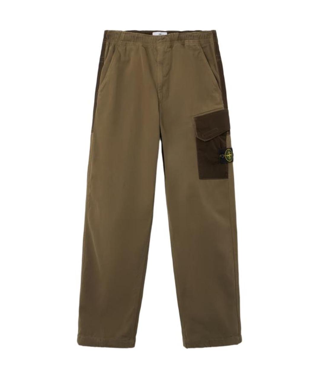 STONE ISLAND Зеленые брюки чинос, фото 1