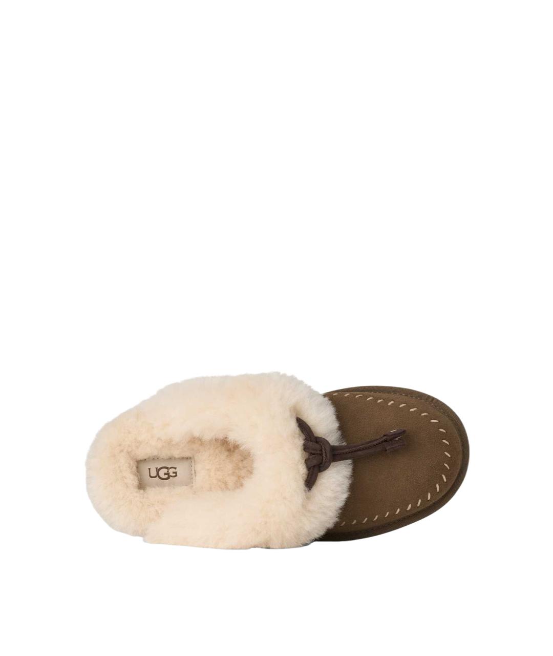 UGG Коричневые замшевые сабо, фото 4