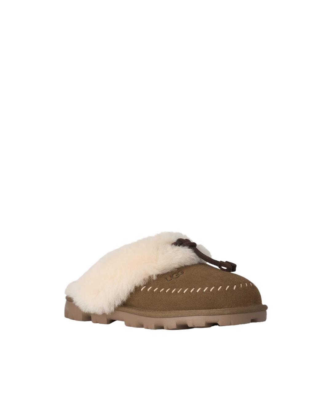 UGG Коричневые замшевые сабо, фото 3