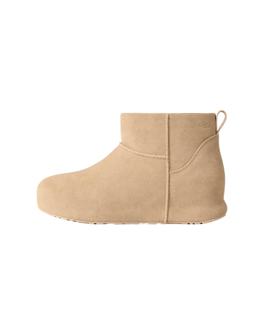 UGG Бежевые замшевые полусапоги, фото 2