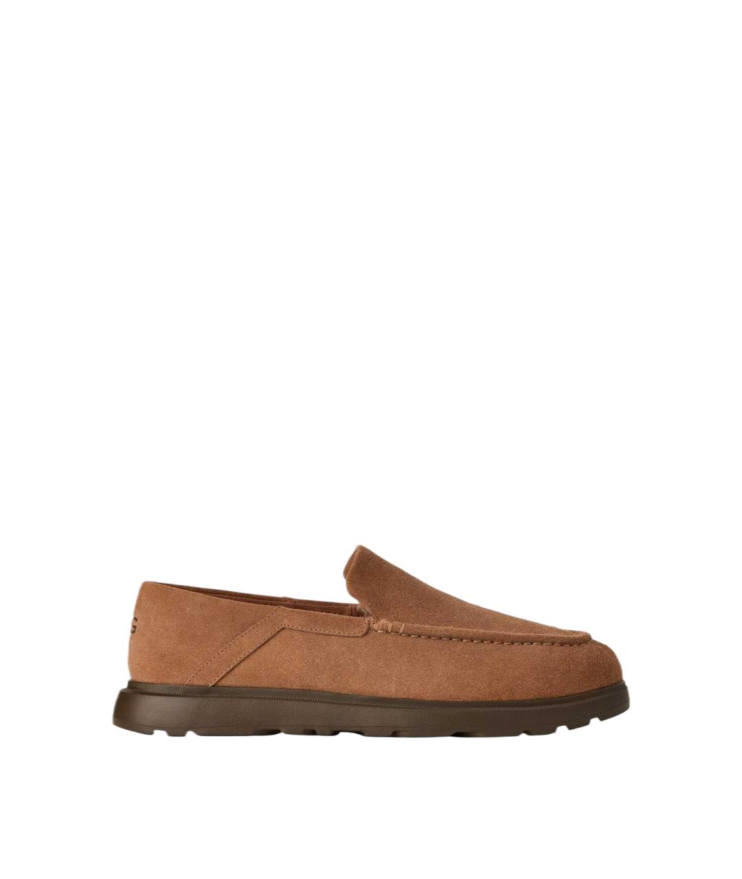 UGG Коричневые кожаные лоферы, фото 1