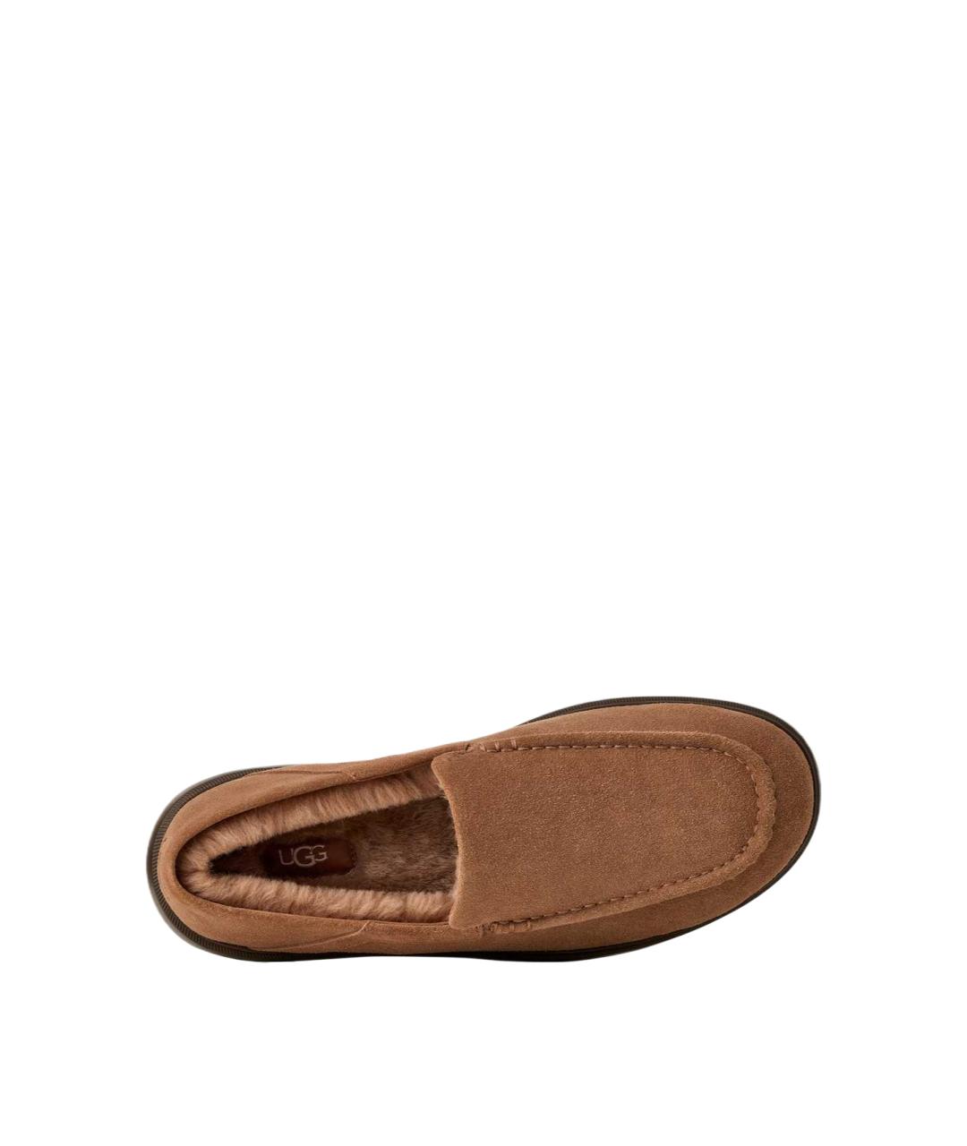 UGG Коричневые кожаные лоферы, фото 4