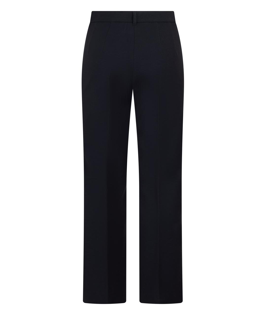 'S MAX MARA Черные хлопковые прямые брюки, фото 2