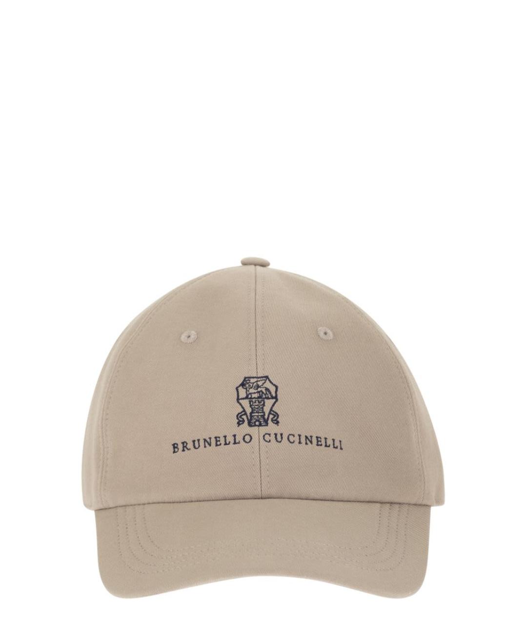 BRUNELLO CUCINELLI Бежевая хлопковая кепка/бейсболка, фото 1
