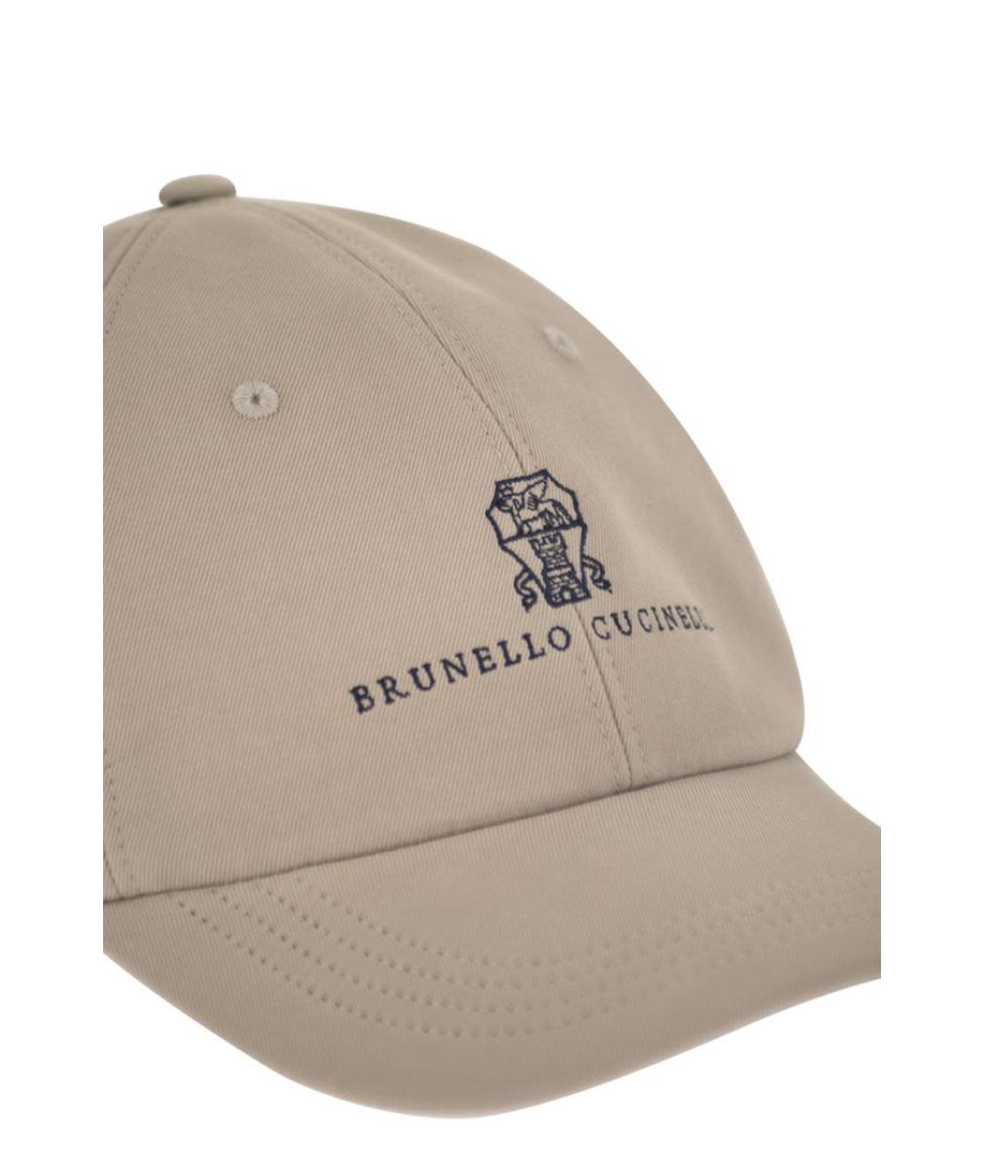 BRUNELLO CUCINELLI Бежевая хлопковая кепка/бейсболка, фото 4