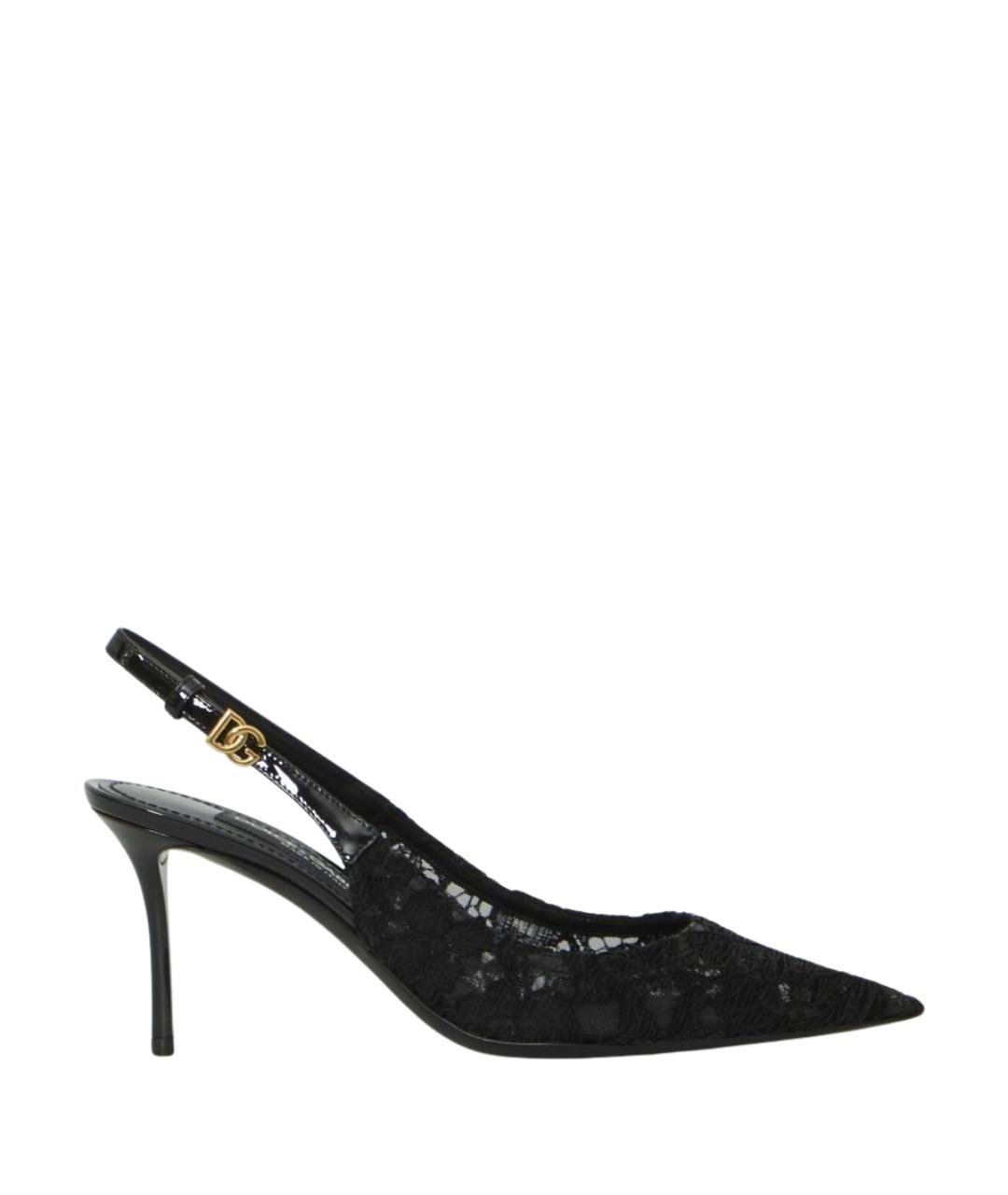 DOLCE&GABBANA Черные текстильные туфли, фото 1