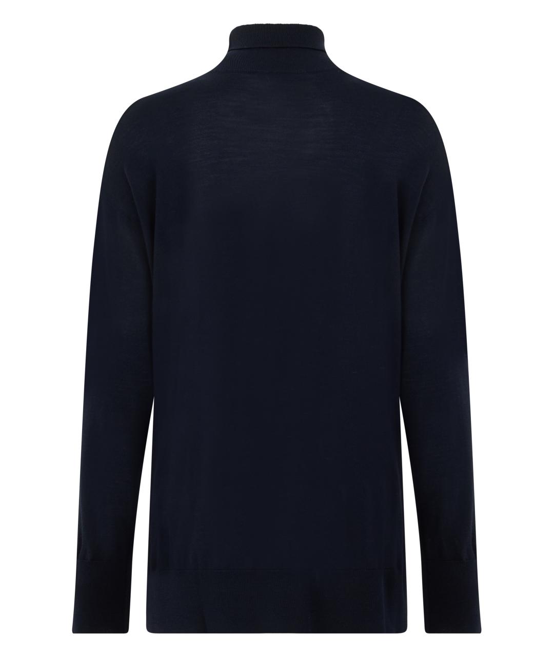 'S MAX MARA Синяя шерстяная водолазка, фото 2