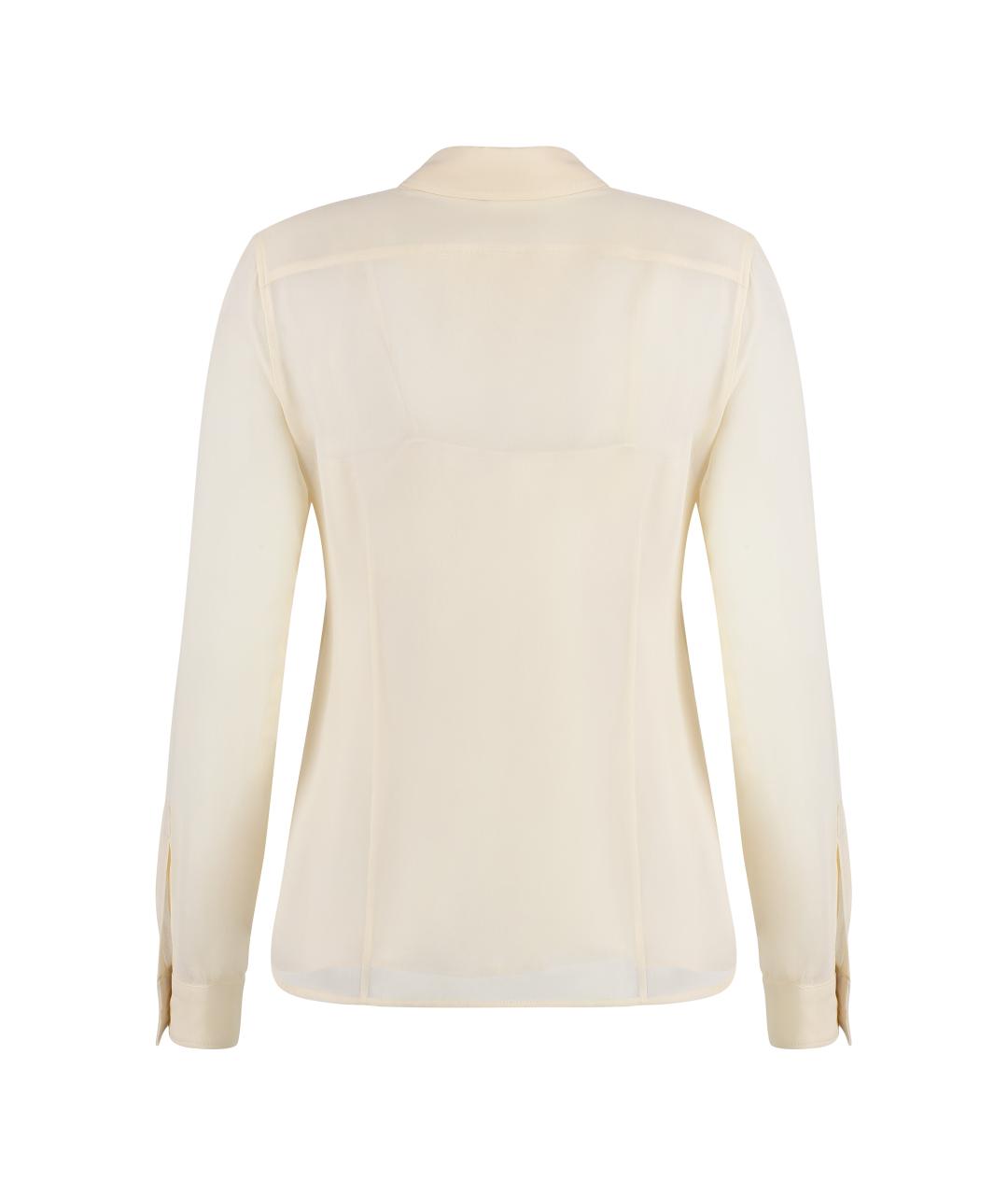 MAX MARA Бежевая шелковая рубашка, фото 2