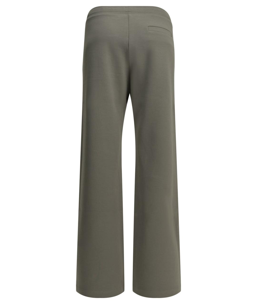 'S MAX MARA Серые хлопковые прямые брюки, фото 2