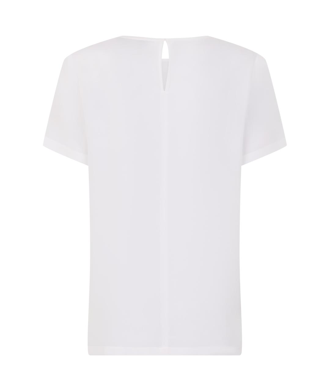 MAX MARA Белая шелковая футболка, фото 2