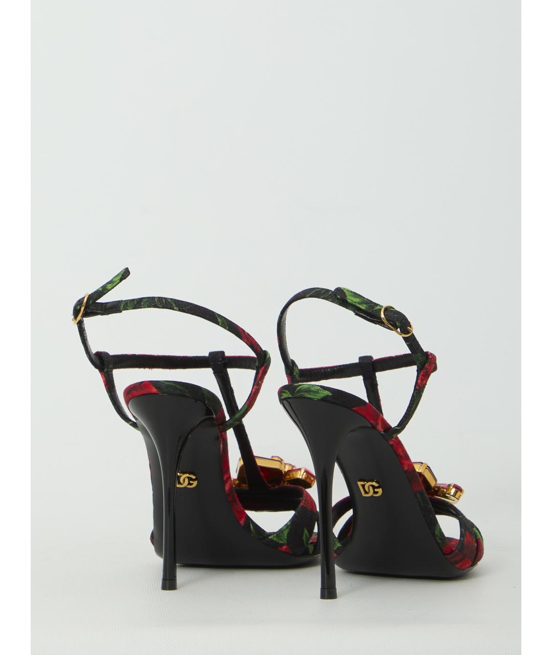 DOLCE&GABBANA Мульти текстильные босоножки, фото 3