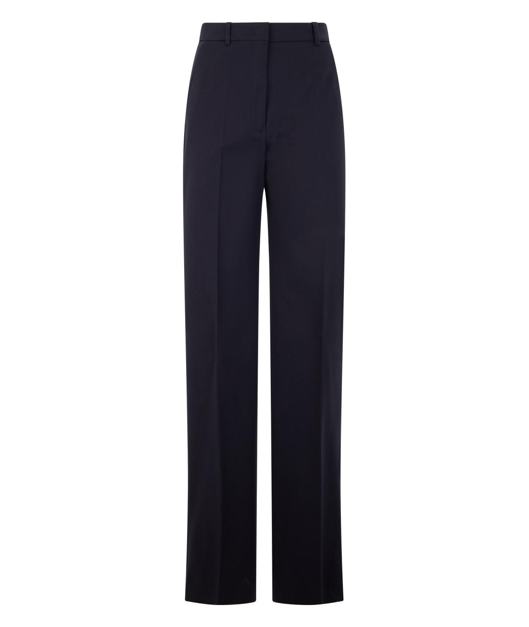 MAX MARA STUDIO Черные хлопковые прямые брюки, фото 1