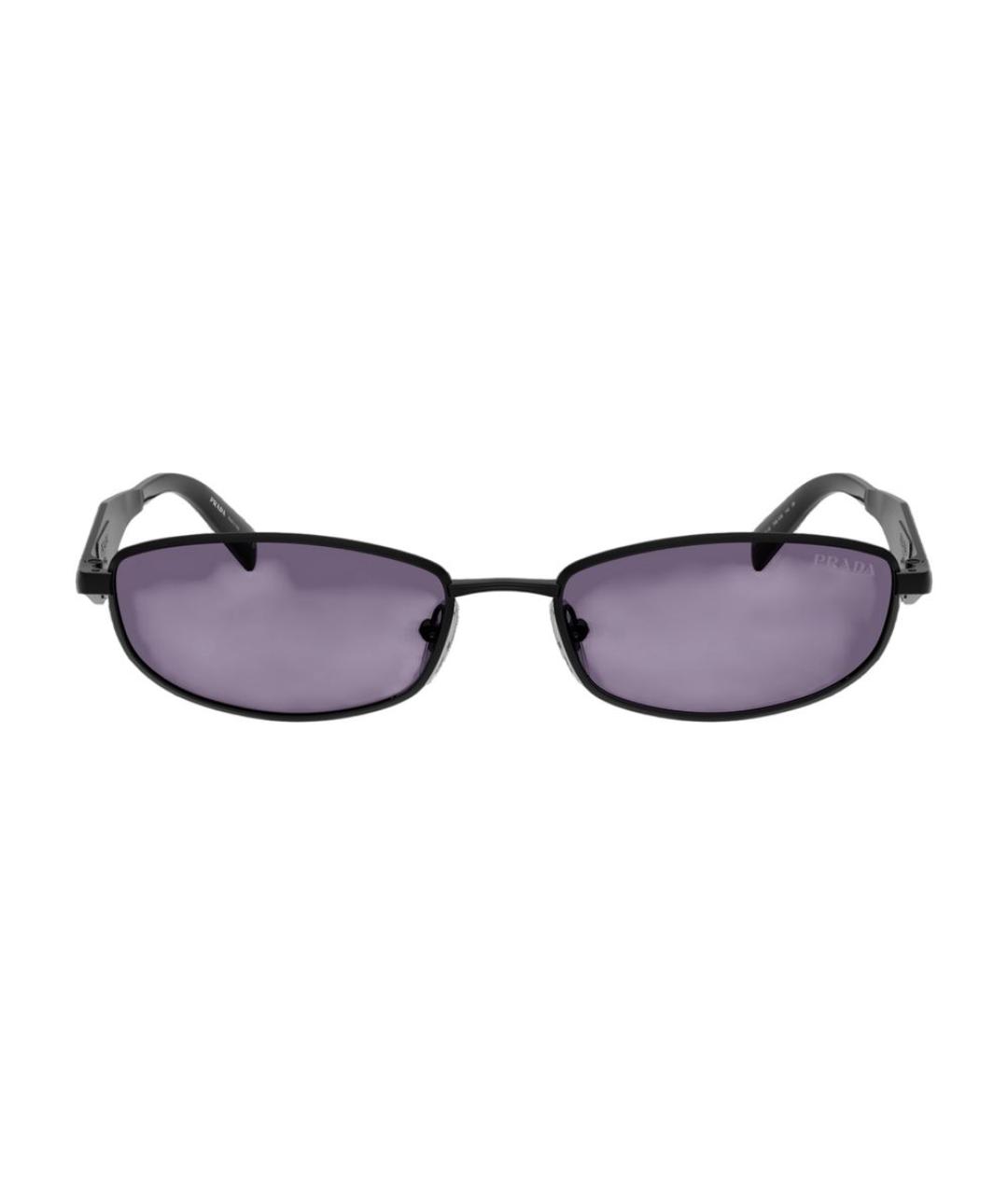 PRADA Черные металлические солнцезащитные очки, фото 1