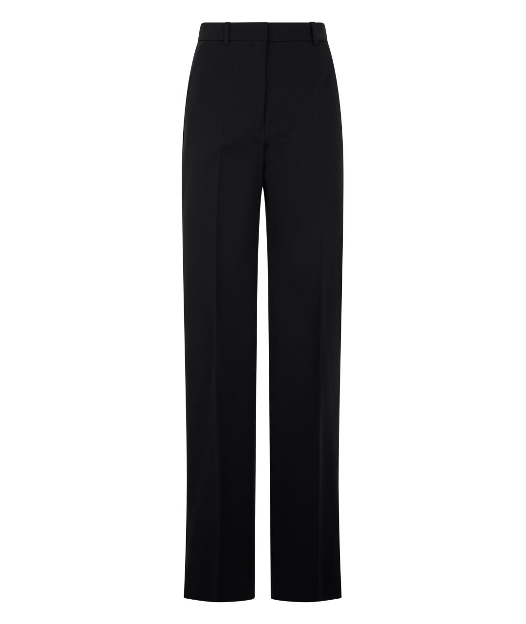 MAX MARA STUDIO Черные хлопковые прямые брюки, фото 1