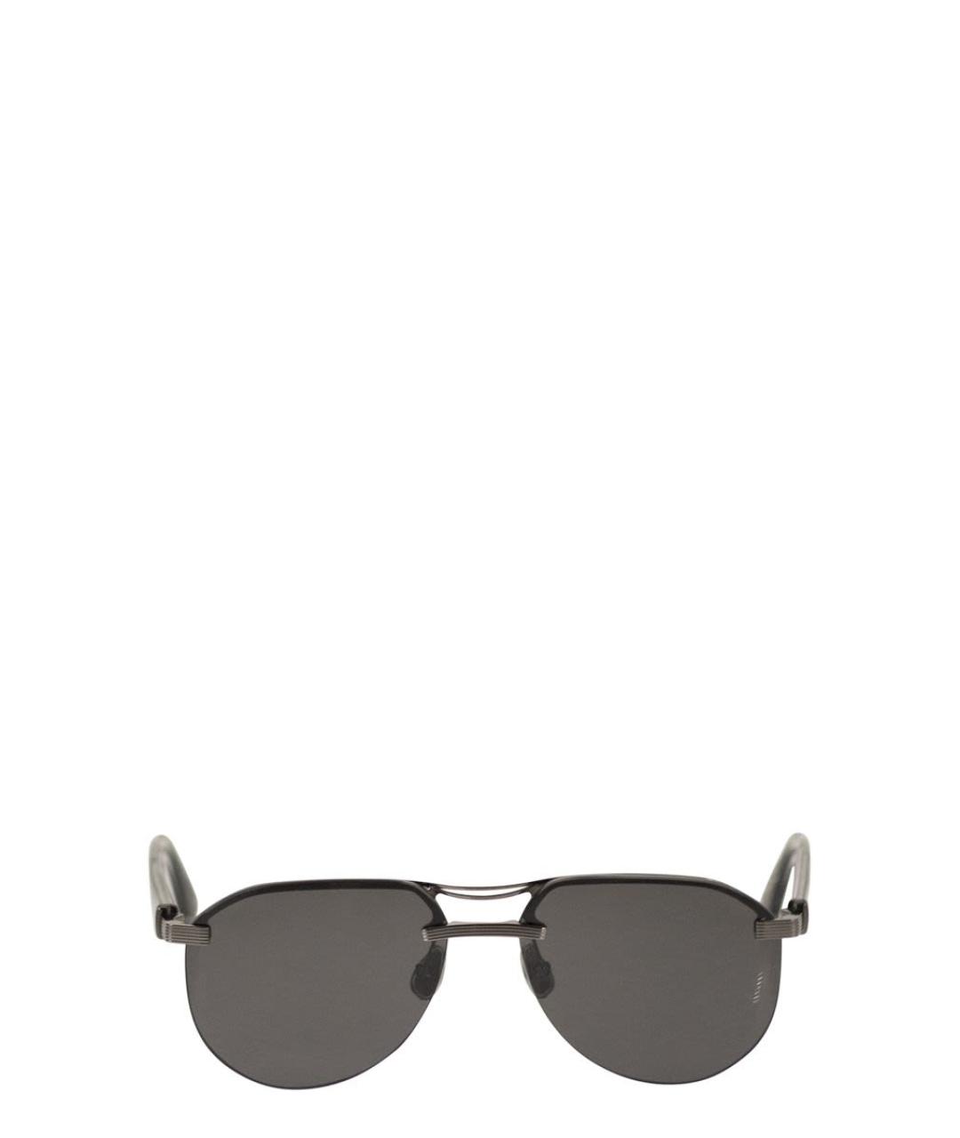 BRUNELLO CUCINELLI Черные металлические солнцезащитные очки, фото 1