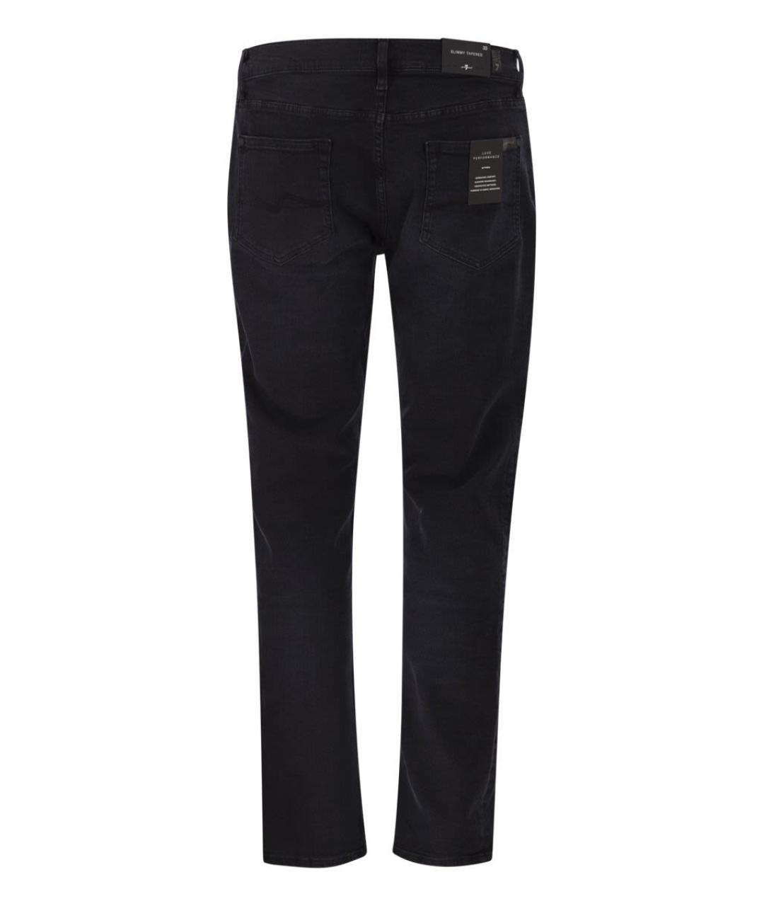 7 FOR ALL MANKIND Черные хлопковые джинсы скинни, фото 2